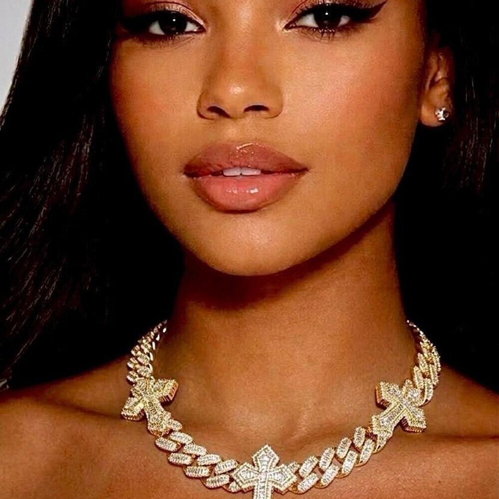 Gold Cross Necklace 16 Inch